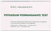 Potassium permanganate Test